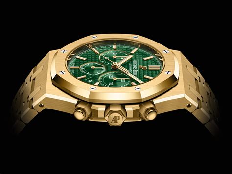 audemars piguet 15400 leather|audemars piguet green dial.